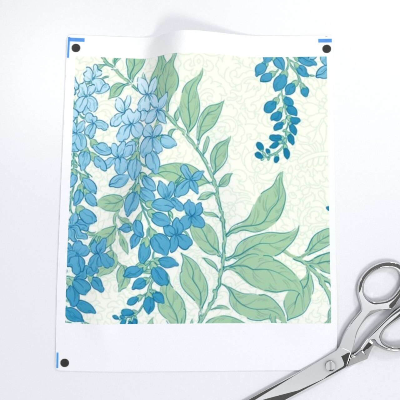 Art Deco Floral Botanical Wisteria Cottagecore Garden Vine Leaves Vintage Flowers Hand Drawn Custom Removable Wallpaper by Spoonflower Peel & Stick Wallpaper 2FT Wide